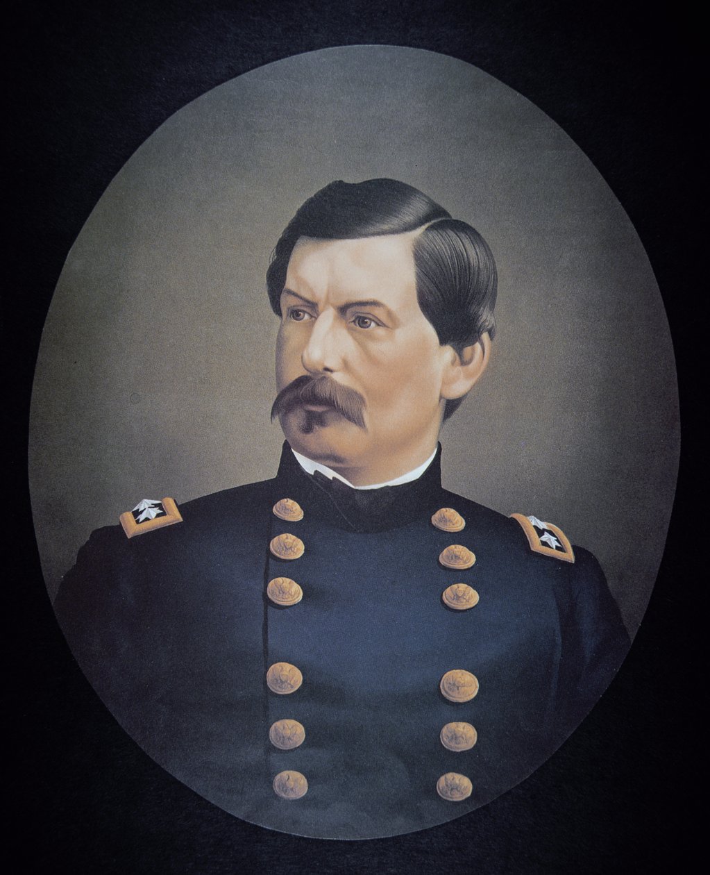 Retrato do General George B. McClellan (cor litho) de American School