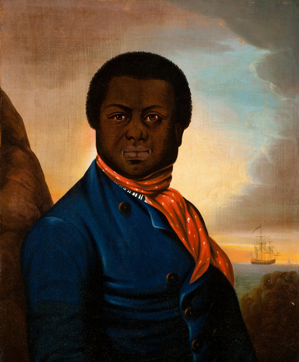 Retrato de um marinheiro (Paul Cuffe), C.1800 de American School