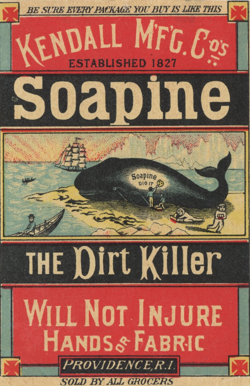 Propaganda de cartazes Kendall Mfg. Cos Soapine, c.1890 de American School