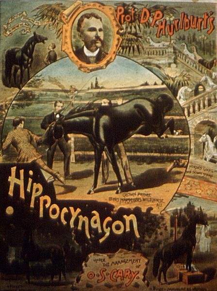 Cartaz publicitário Professor D. H. Hurlburt 