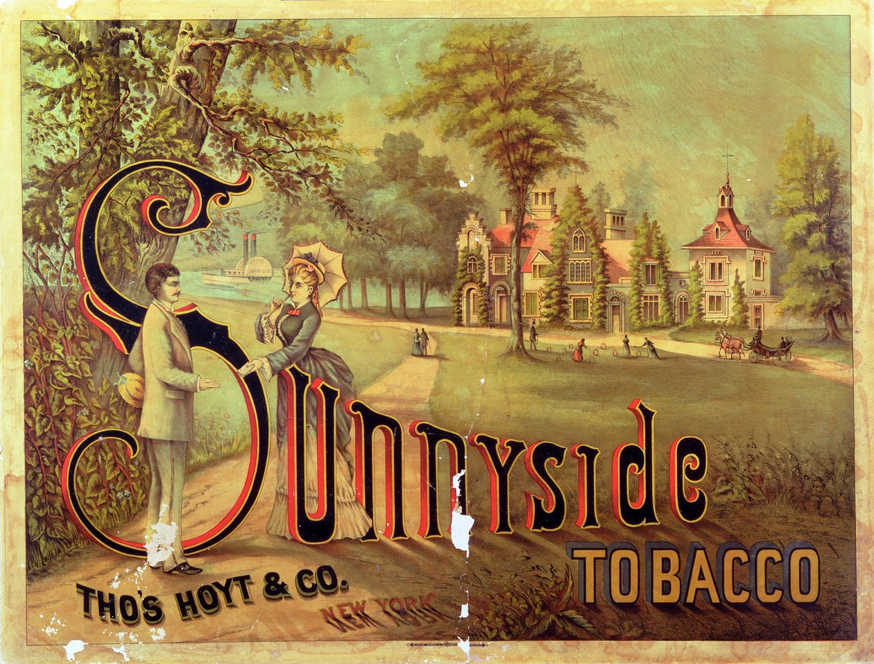 Poster publicidade Sunnyside Tabaco de American School