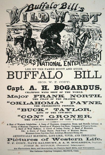 Pôster do show do Velho Oeste de Buffalo Bill (1846-1917) de American School
