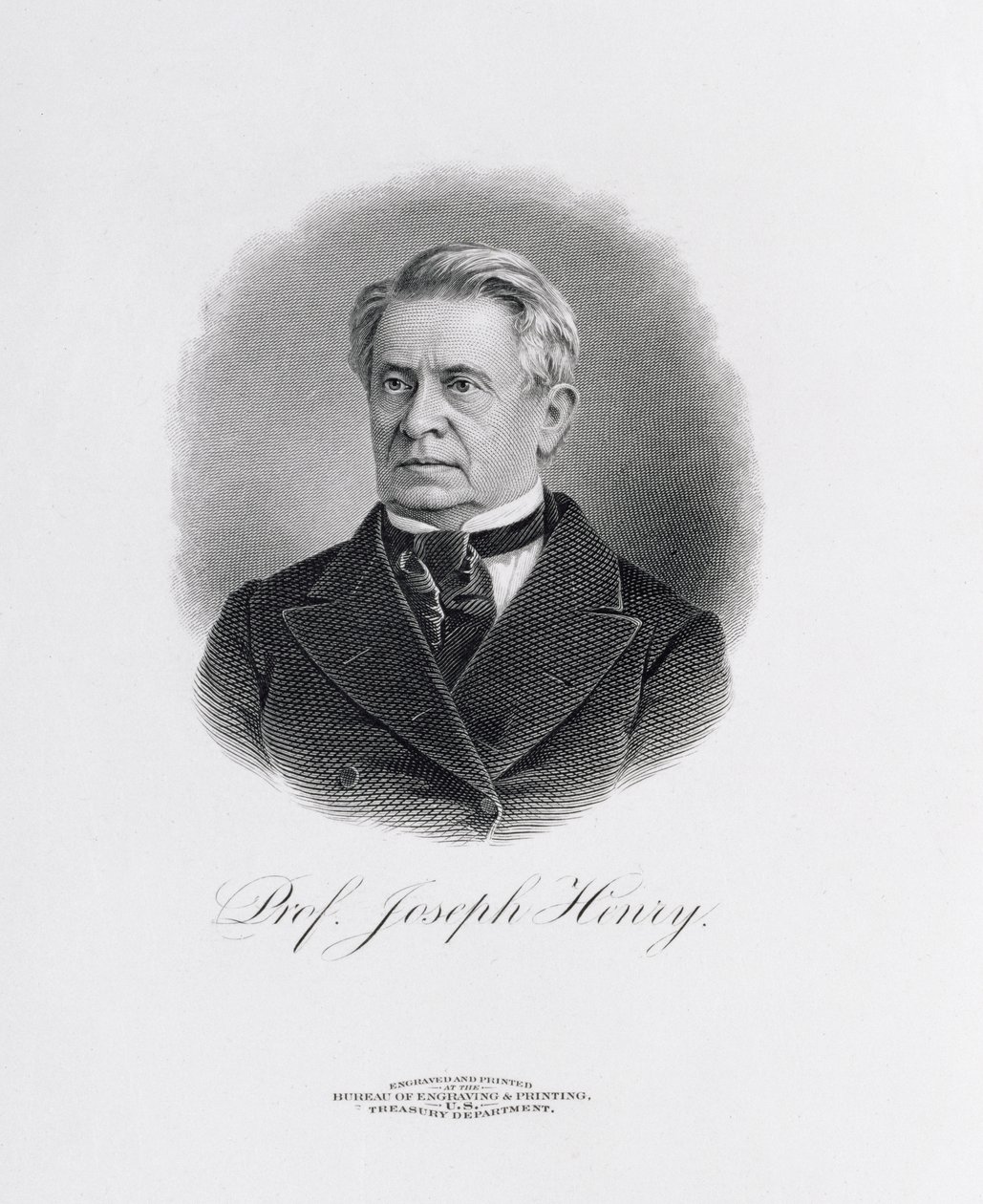 Professor Joseph Henry (1797-1878) de um frontispício para um memorial de Joseph Henry, Washington, 1880 de American School