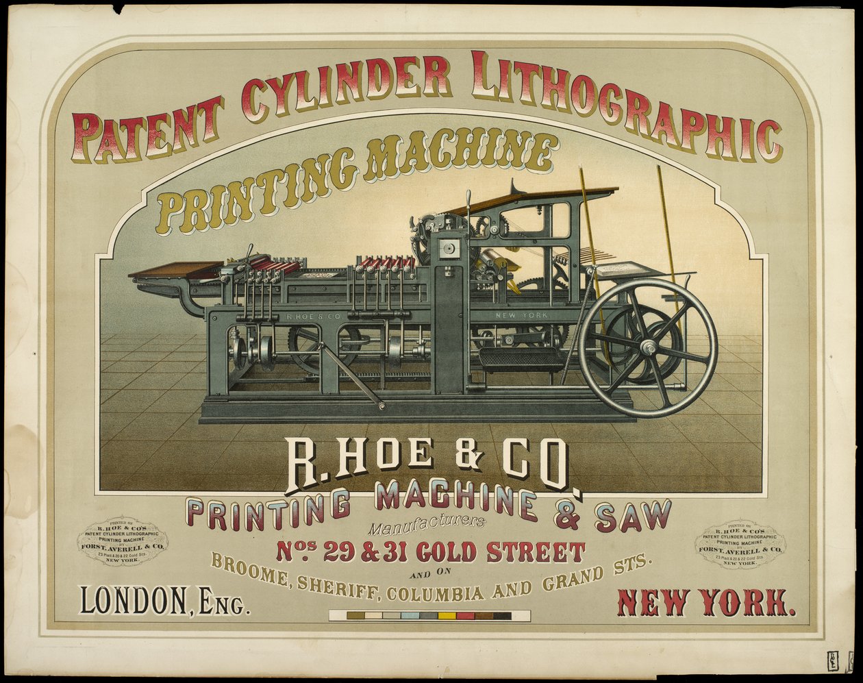 R. Hoe & Co. Máquinas de Impressão e Fabricantes de Serras de American School