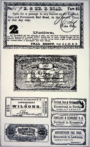 Bilhetes de comboio de American School