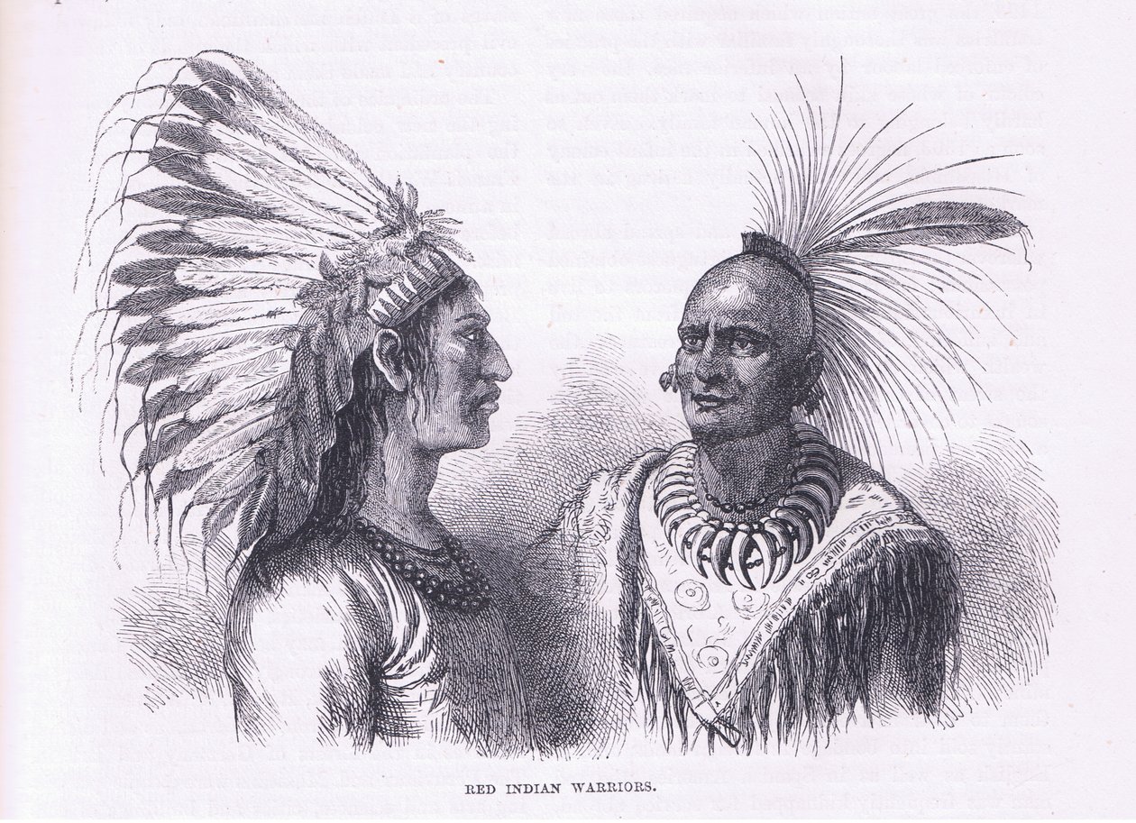 Red Indian Warriors, ilustração de Cassell