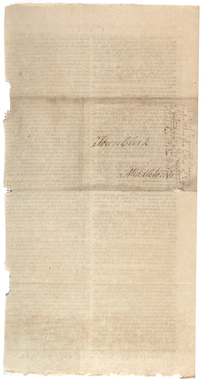 Resoluções de impressão NYS proposta de emendas à Constituição, outubro de 1788 de American School