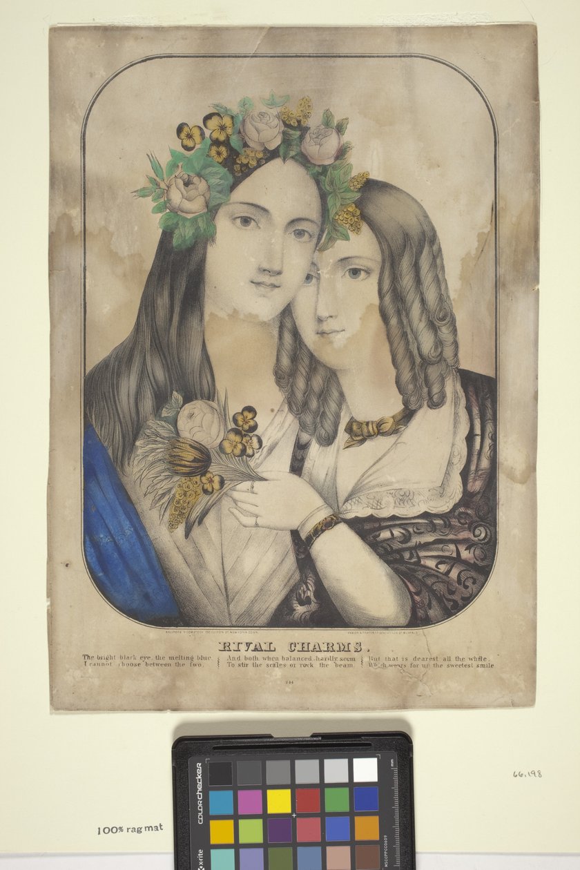 Encantos Rivais (litografia colorida à mão) de American School