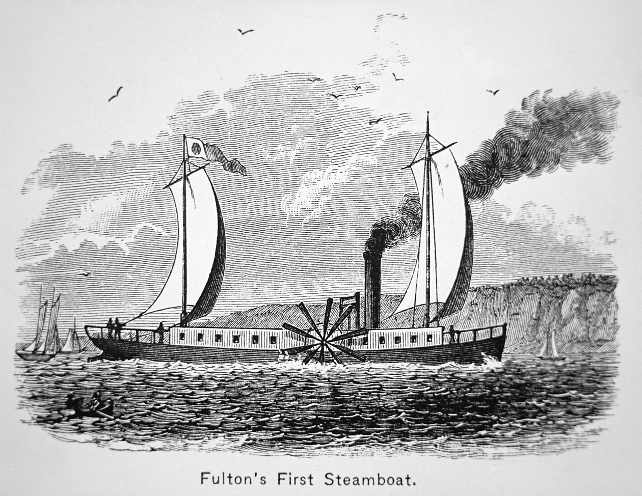 O primeiro vapor de Robert Fulton (1765-1815), o 