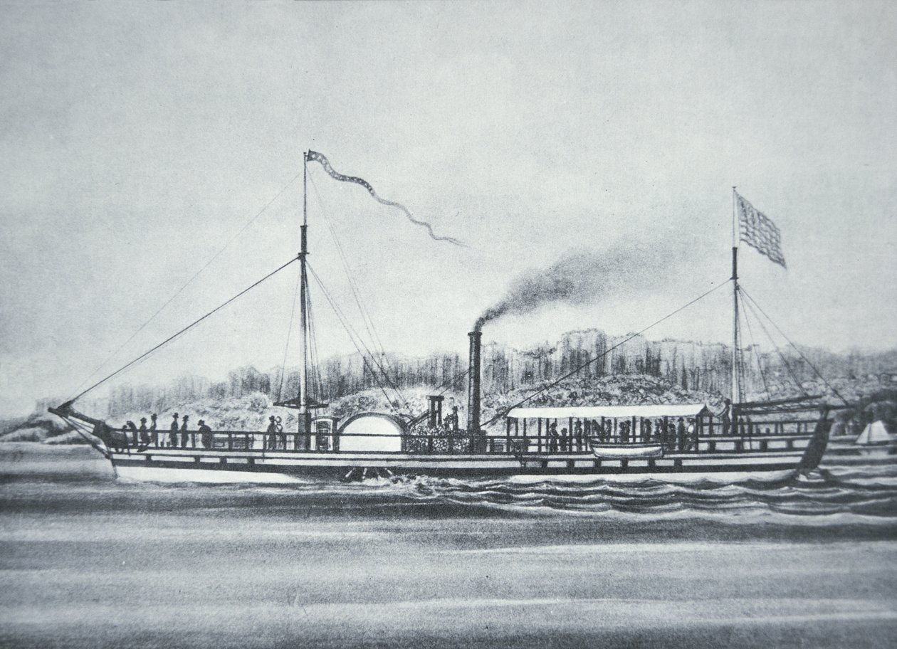 O barco a vapor de Robert Fulton, o 