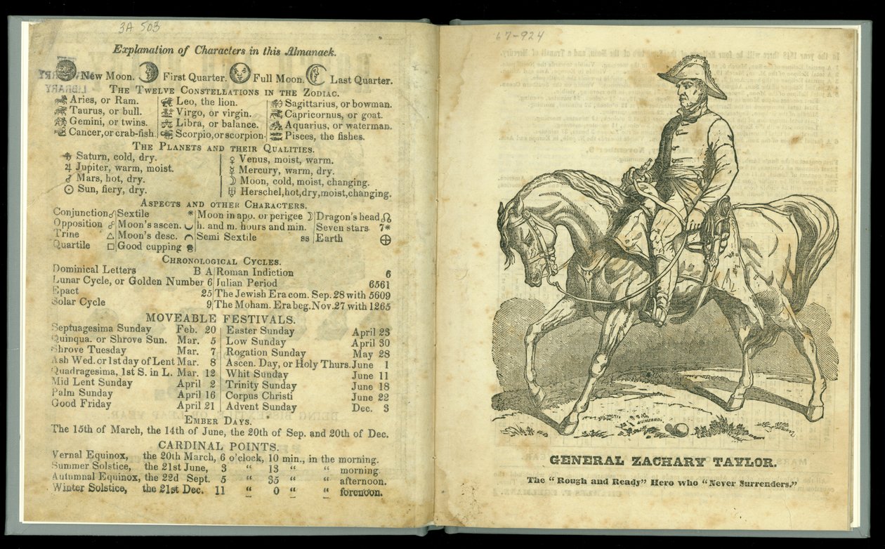 Almanaque áspero e pronto para 1848, publicado em 1847 (impressão) de American School
