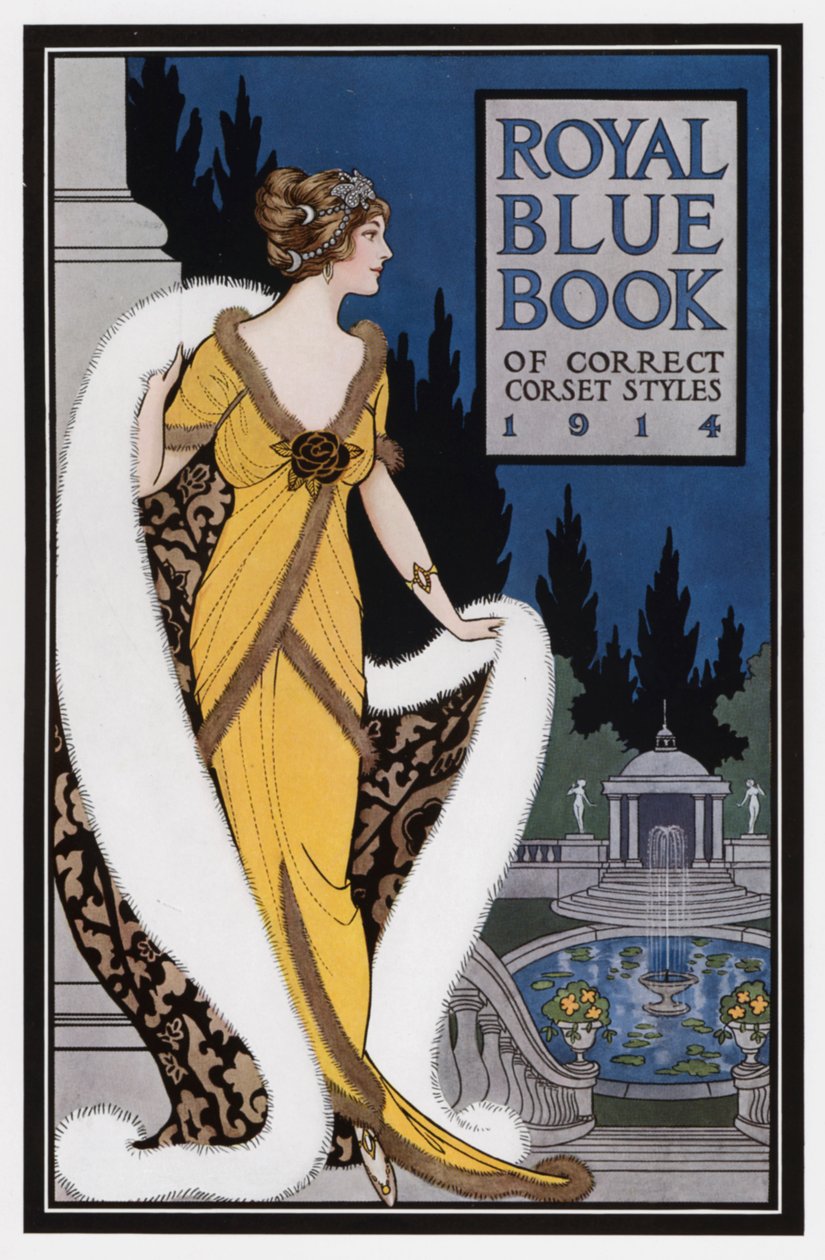 Royal Blue Book of Corret Corset Styles (Livro azul real dos estilos corretos de espartilho) de American School