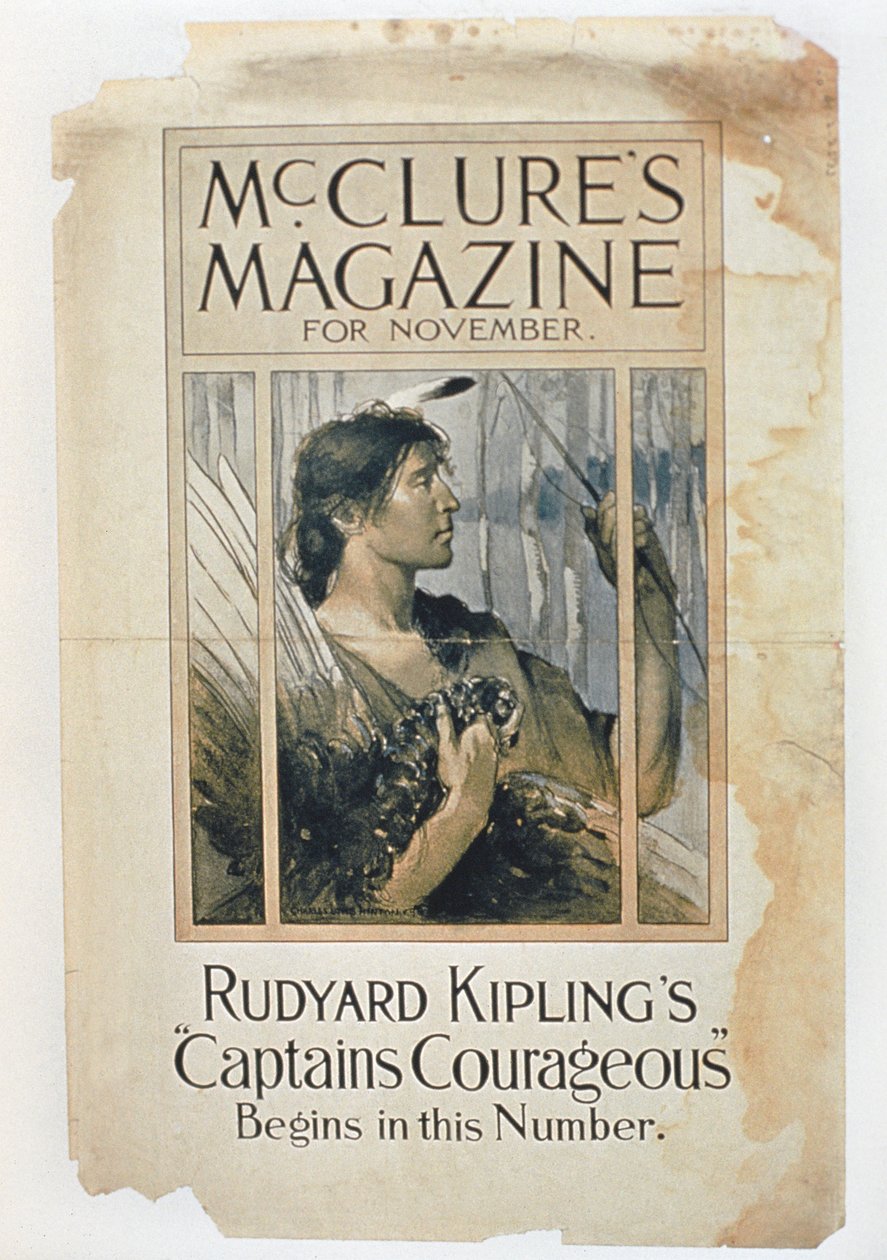 Rudyard Kiplings Captain Courageous na edição de novembro da revista Mcclures de American School