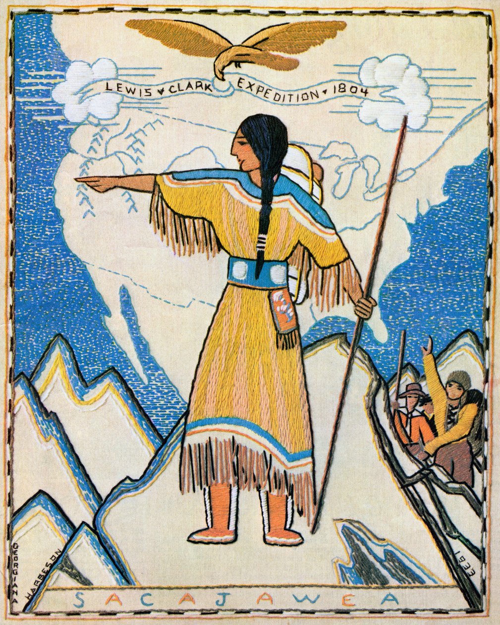 Sacajawea sobre a Expedição Lewis e Clark de American School