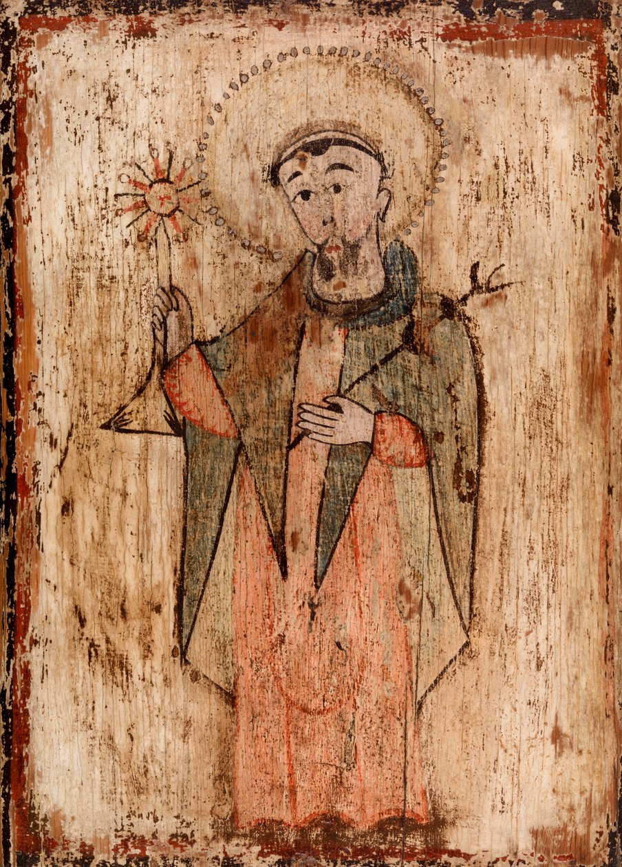 Saint segurando uma vela de American School