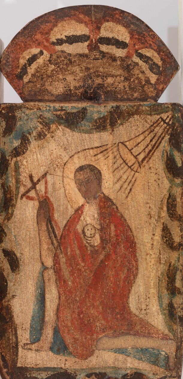 Saint segurando a cruz de American School