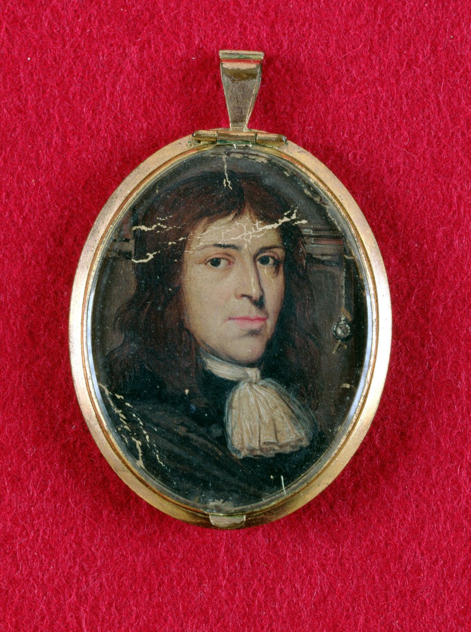 Samuel Parris, c.1685 (óleo no cartão) de American School