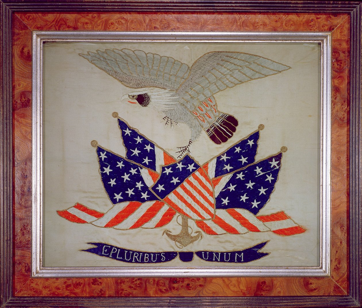 Selo dos Estados Unidos da América, c.1840 (bordado) de American School