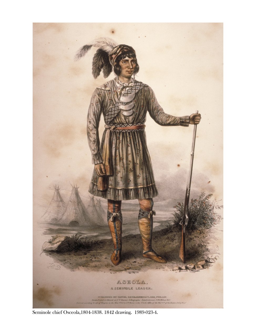 Chefe Seminole Osceola, 1842 de American School