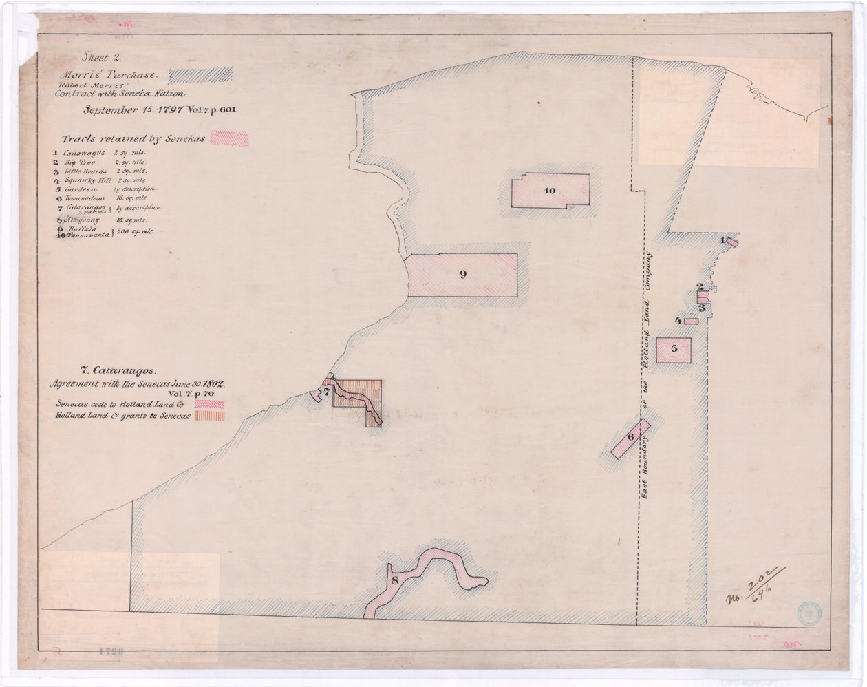 Terras do Séneca em 1802 (imprimir) de American School
