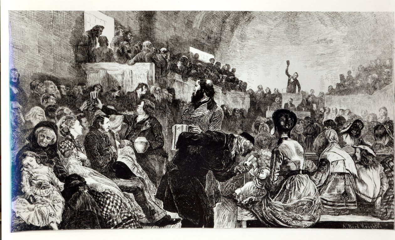 Serviço no Tabernáculo Mórmon em Salt Lake City, 1871 de American School