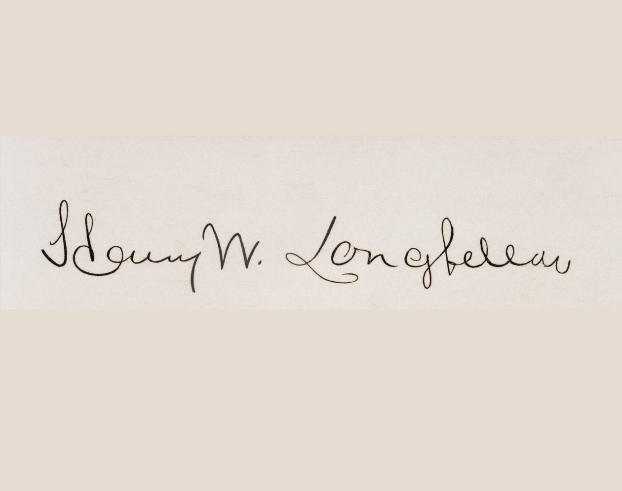 Assinatura de Henry Wadsworth Longfellow de American School