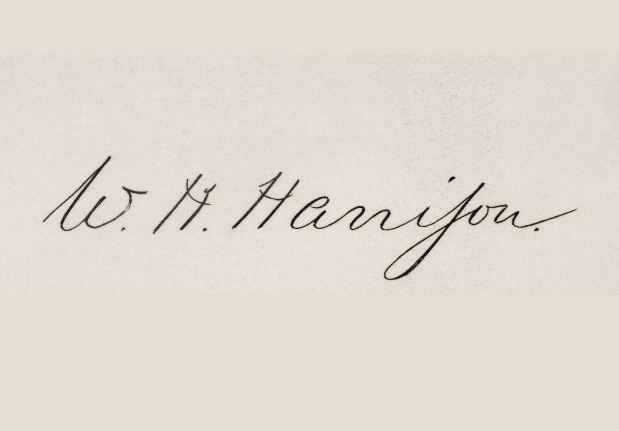 Assinatura de Henry William Harrison de American School