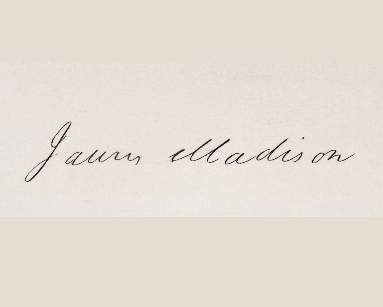 Assinatura de James Madison de American School