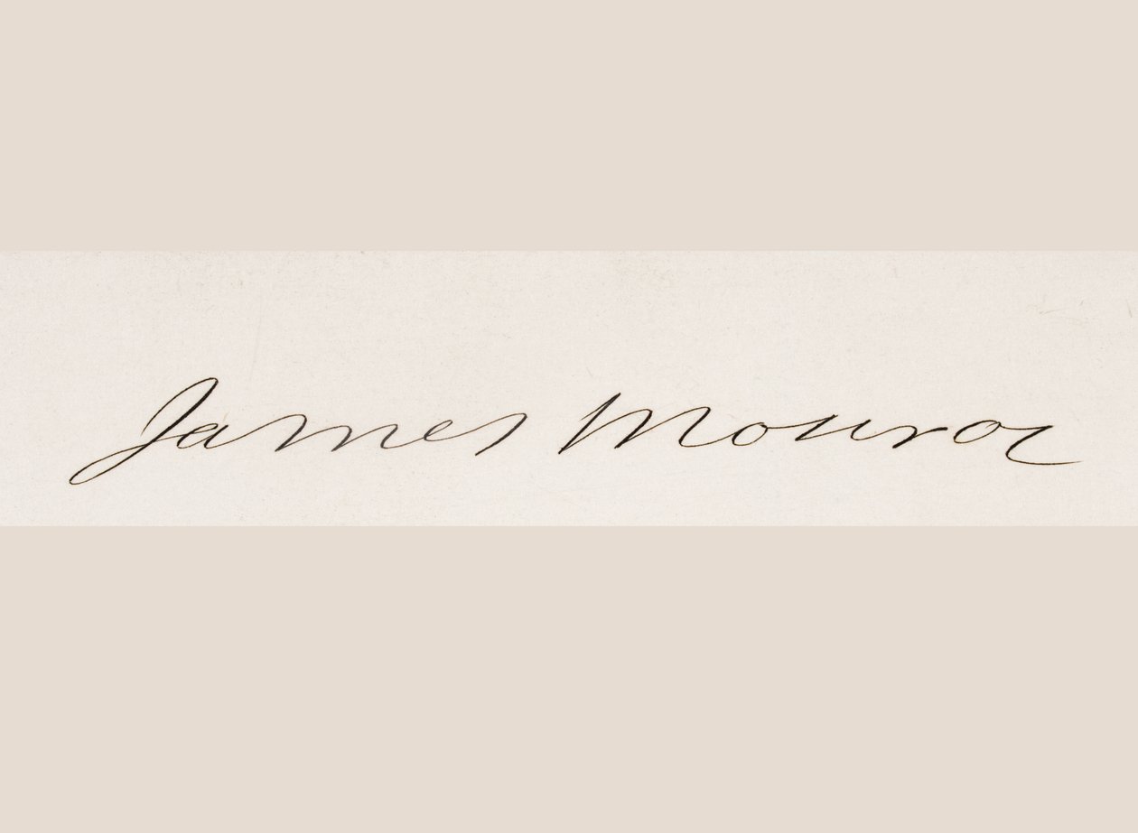 Assinatura de James Monroe de American School