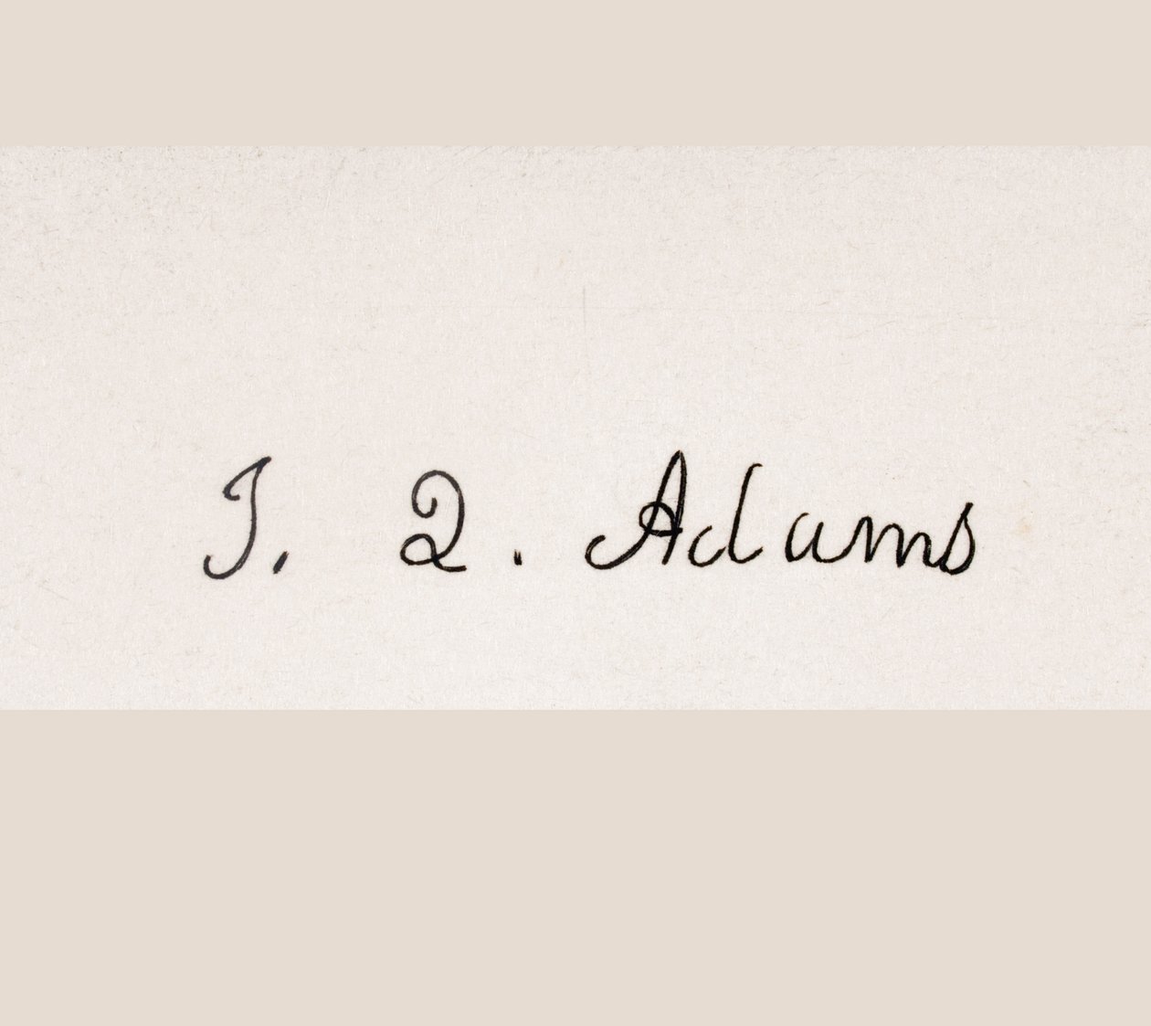 Assinatura de John Quincy Adams de American School