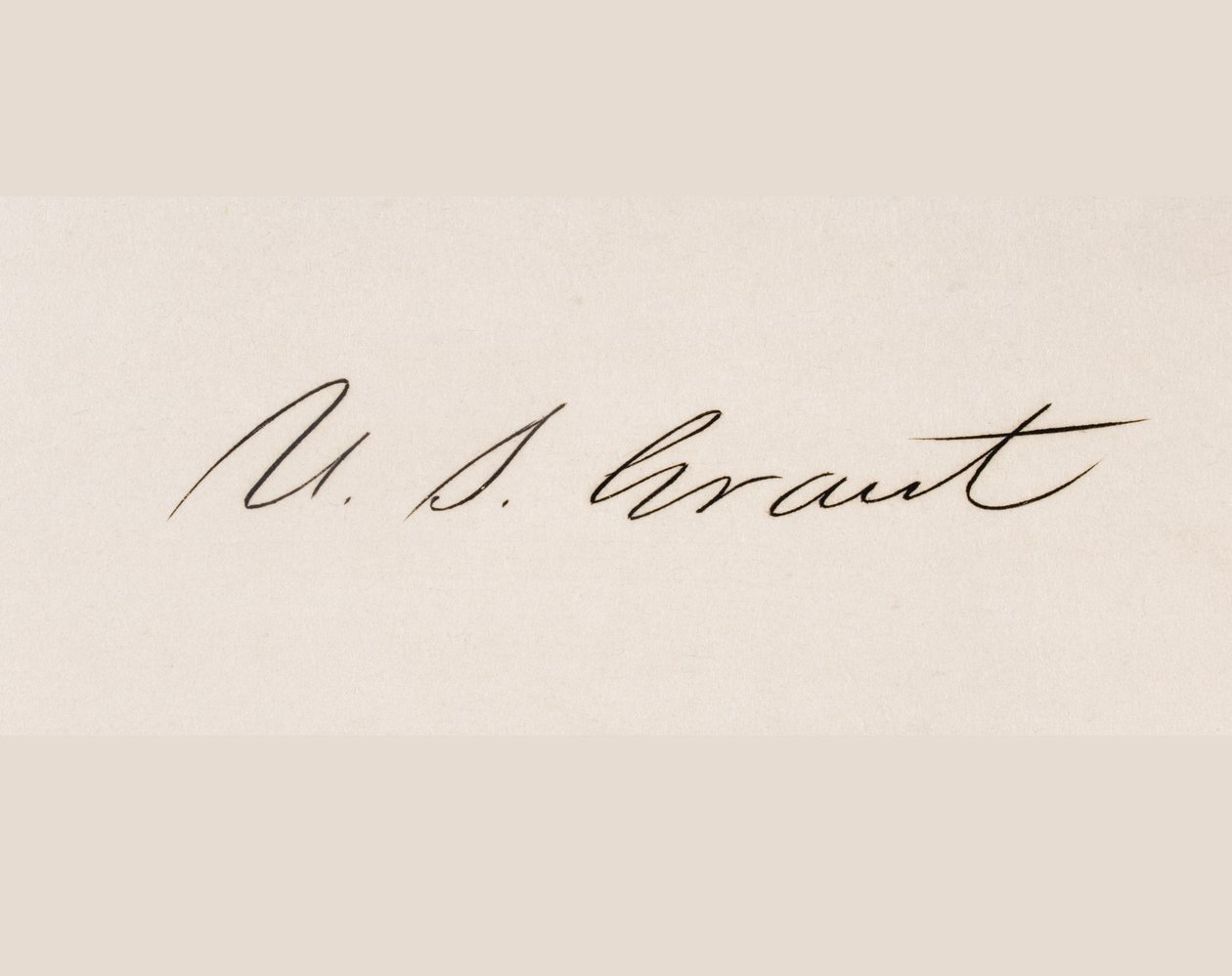 Assinatura de Ulysses S. Grant (lito) de American School