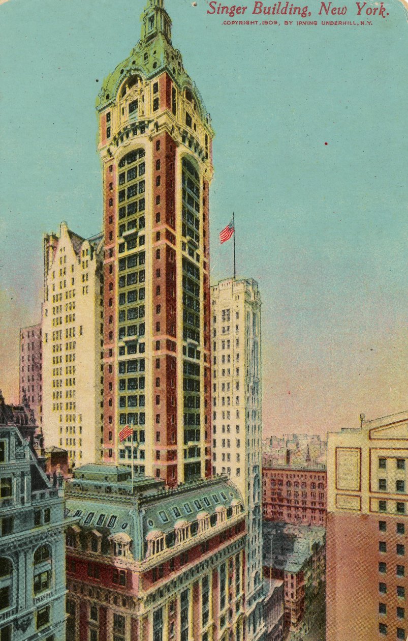 Singer Building, Nova Iorque, c.1900-09 de American School
