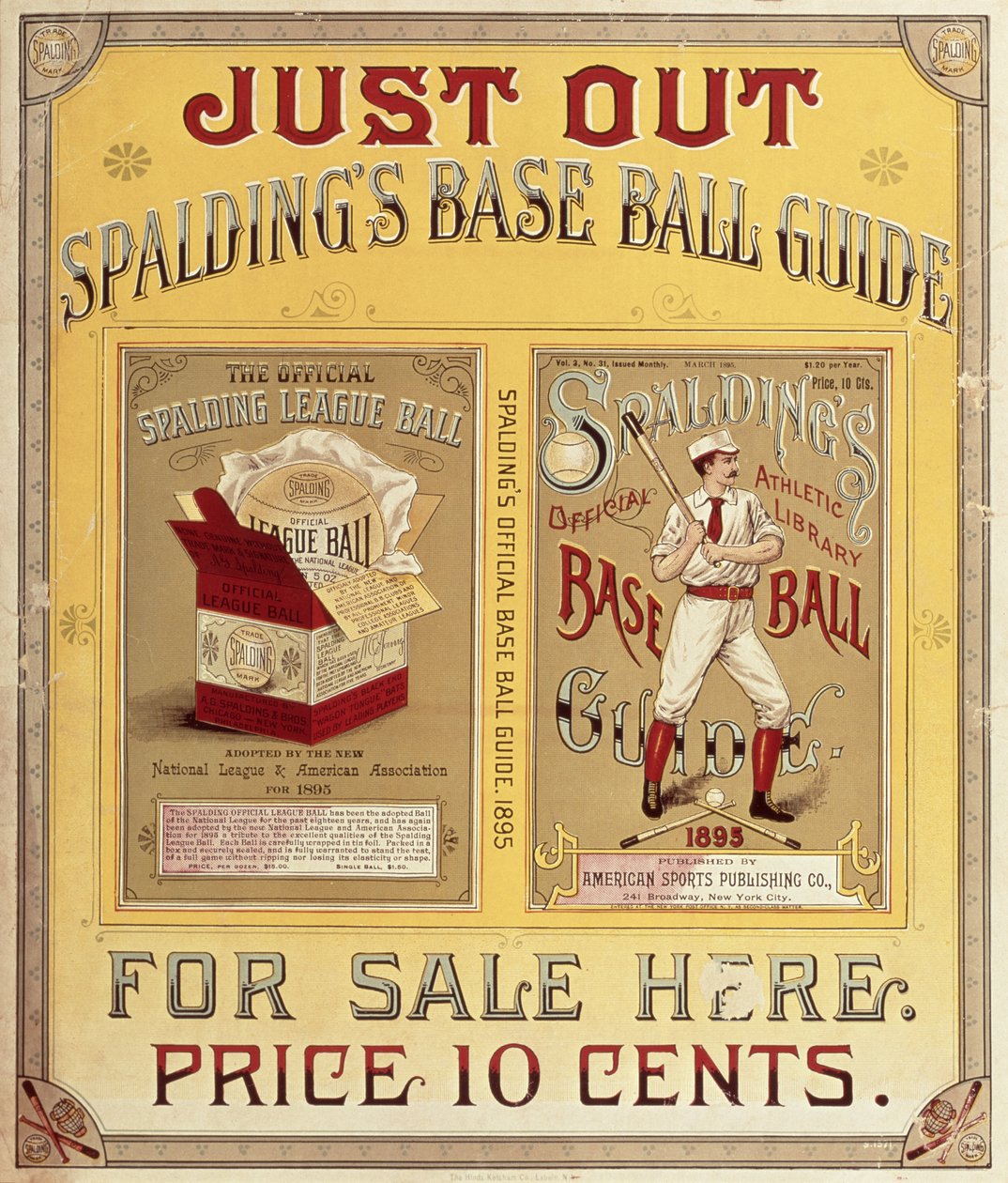 Guia de beisebol Spaldings, 1895 de American School