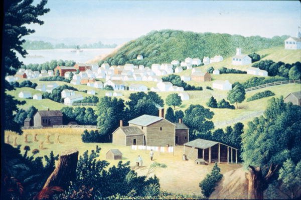 São José, Missouri, lar de Jesse Woodson James (1847-82) c.1865 de American School