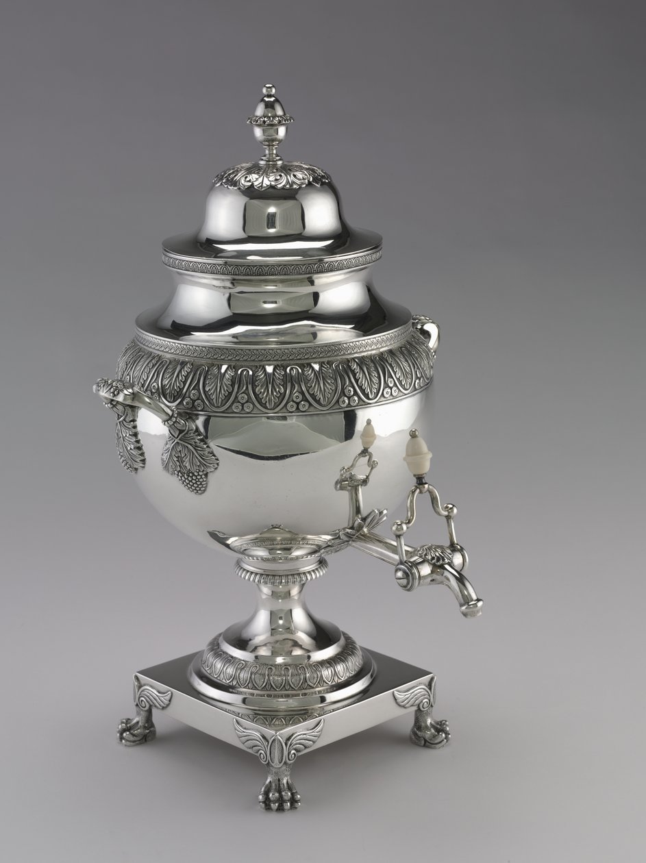 Urna de chá, fabricada por Harvey Lewis, 1811-25 de American School