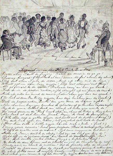 Terpischore in The Flat Creek Quarters, Pea Ridge, c.1860 (lápis sobre papel) de American School