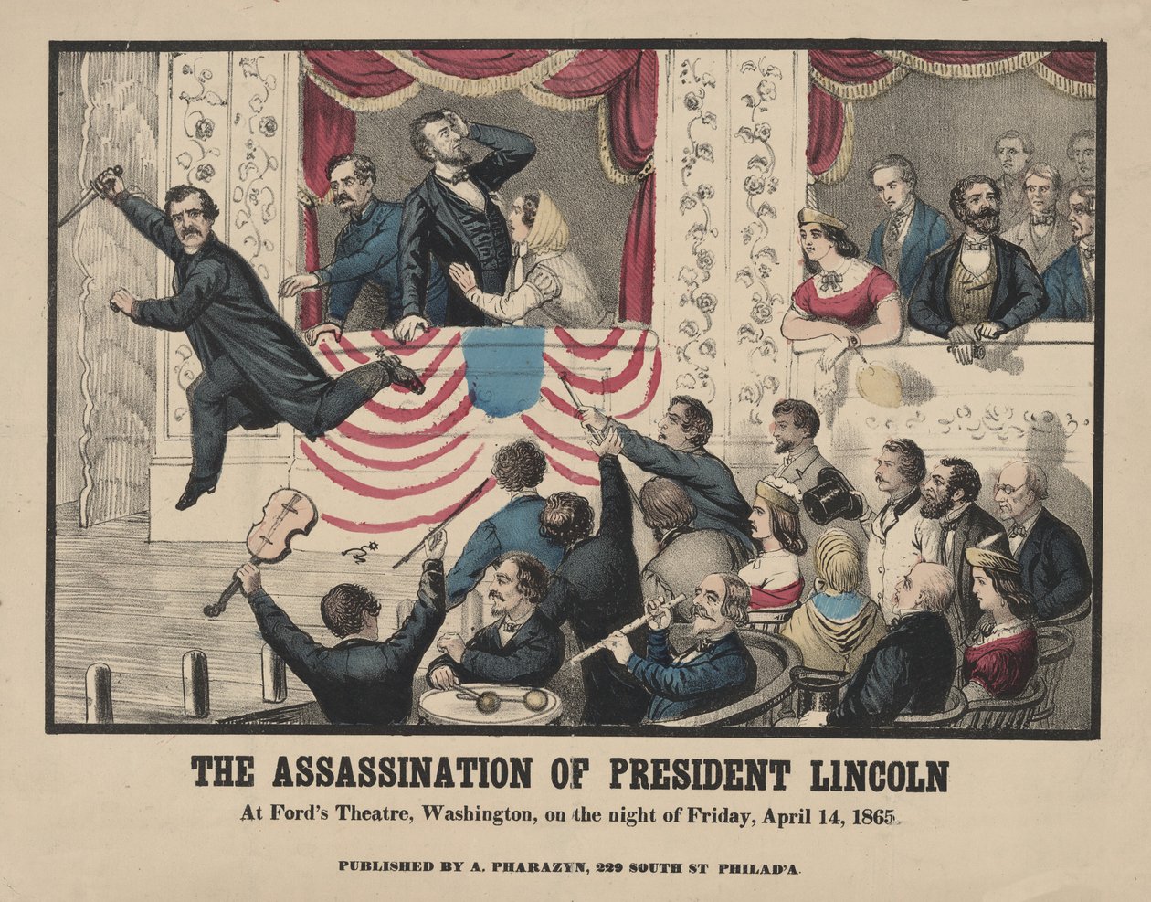 O Assassinato do Presidente Lincoln no Teatro Ford, Washington, na noite de sexta-feira, 14 de abril de American School