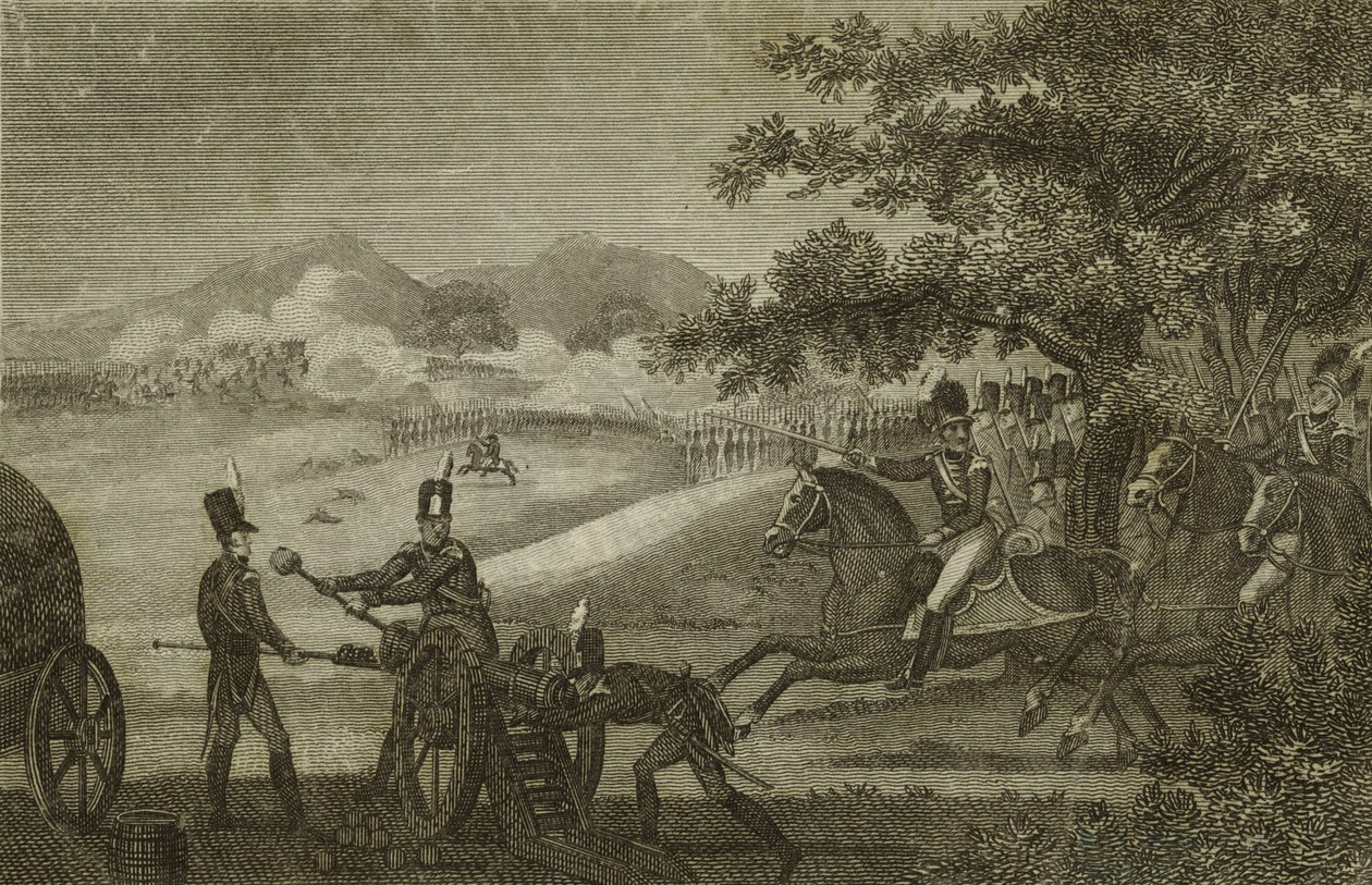 A Batalha de Guilford, 1780-90 de American School