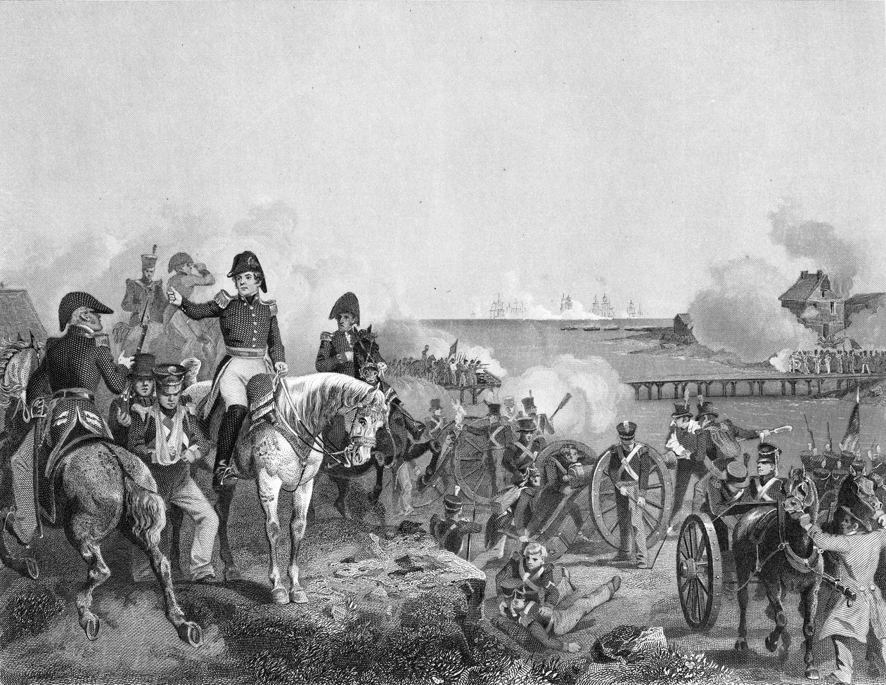 A Batalha de Plattsburgh em 1814 de American School