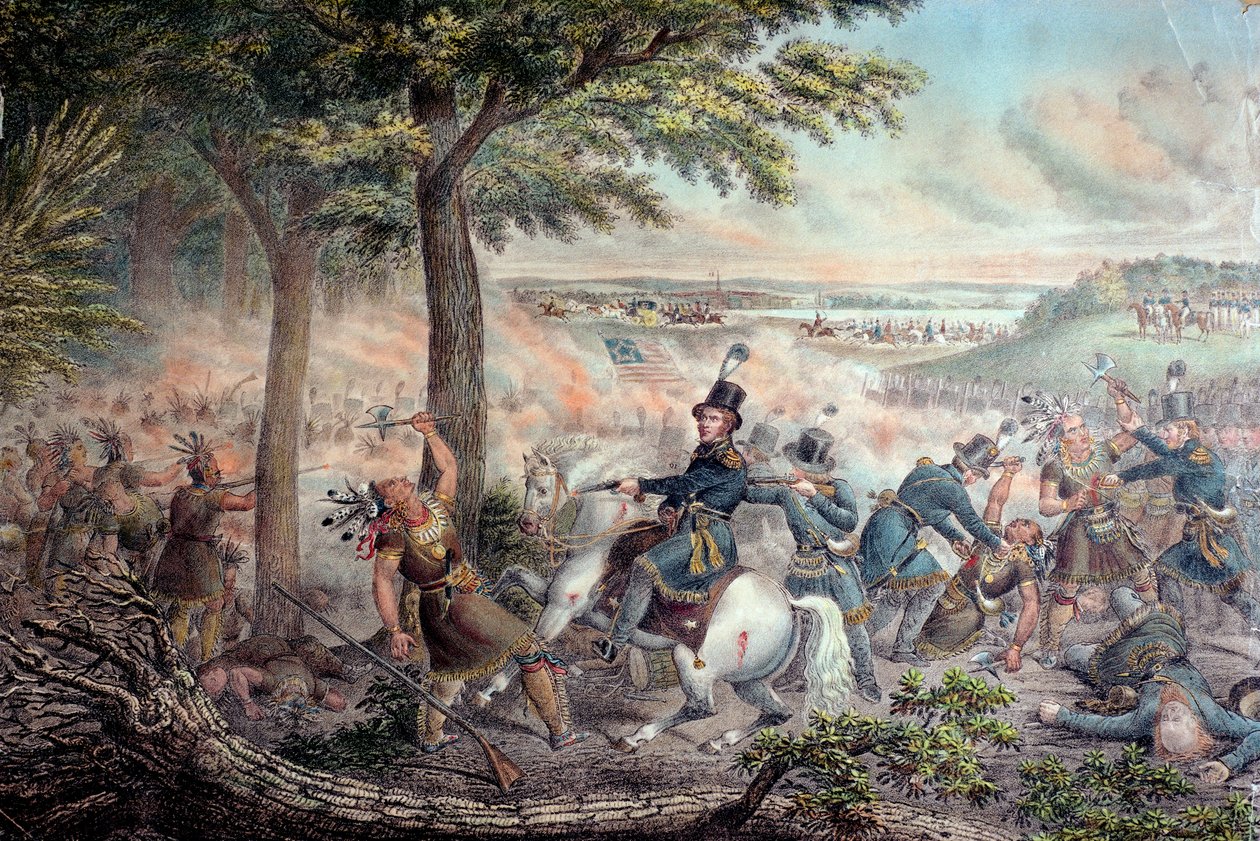 A Batalha do Tamisa em 1813 de American School