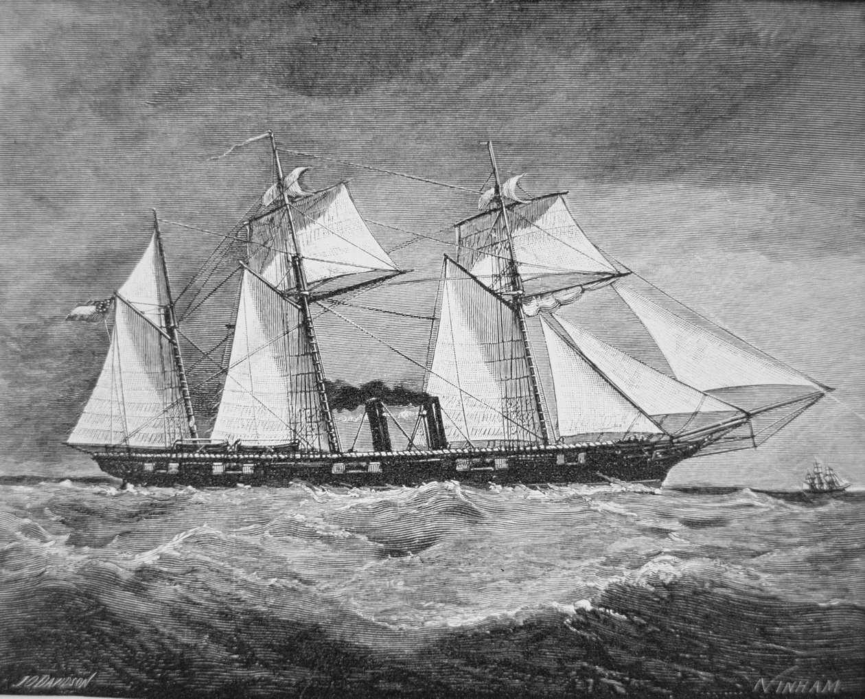 O CSS Florida (litho) de American School