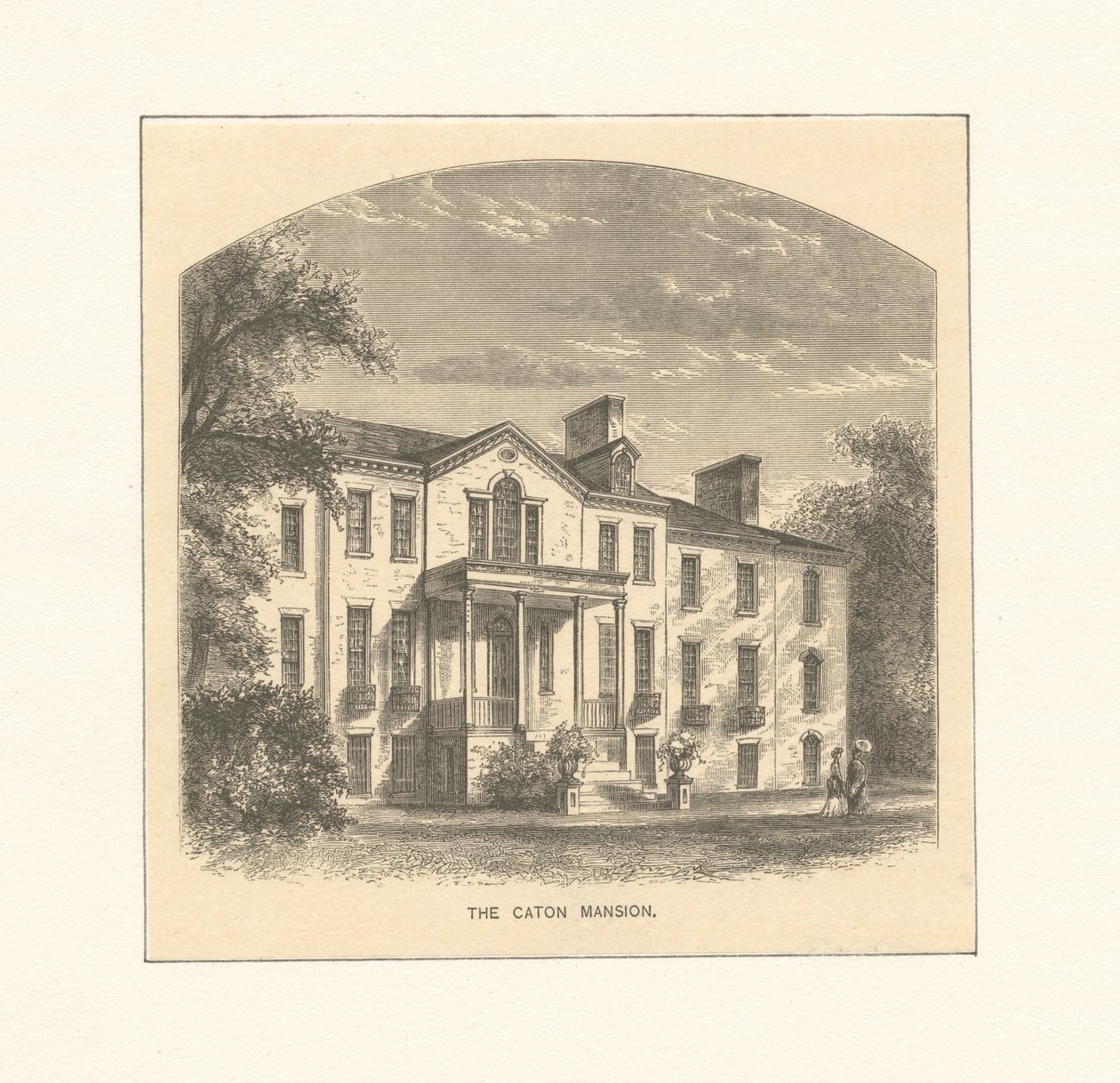 A Mansão Caton, c.1870 (gravura) de American School