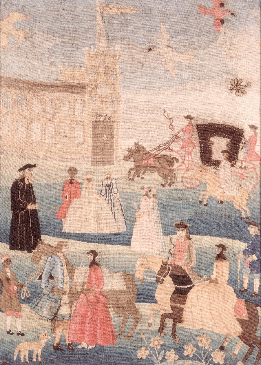 A tapeçaria do casamento de Chandler, c.1756 de American School