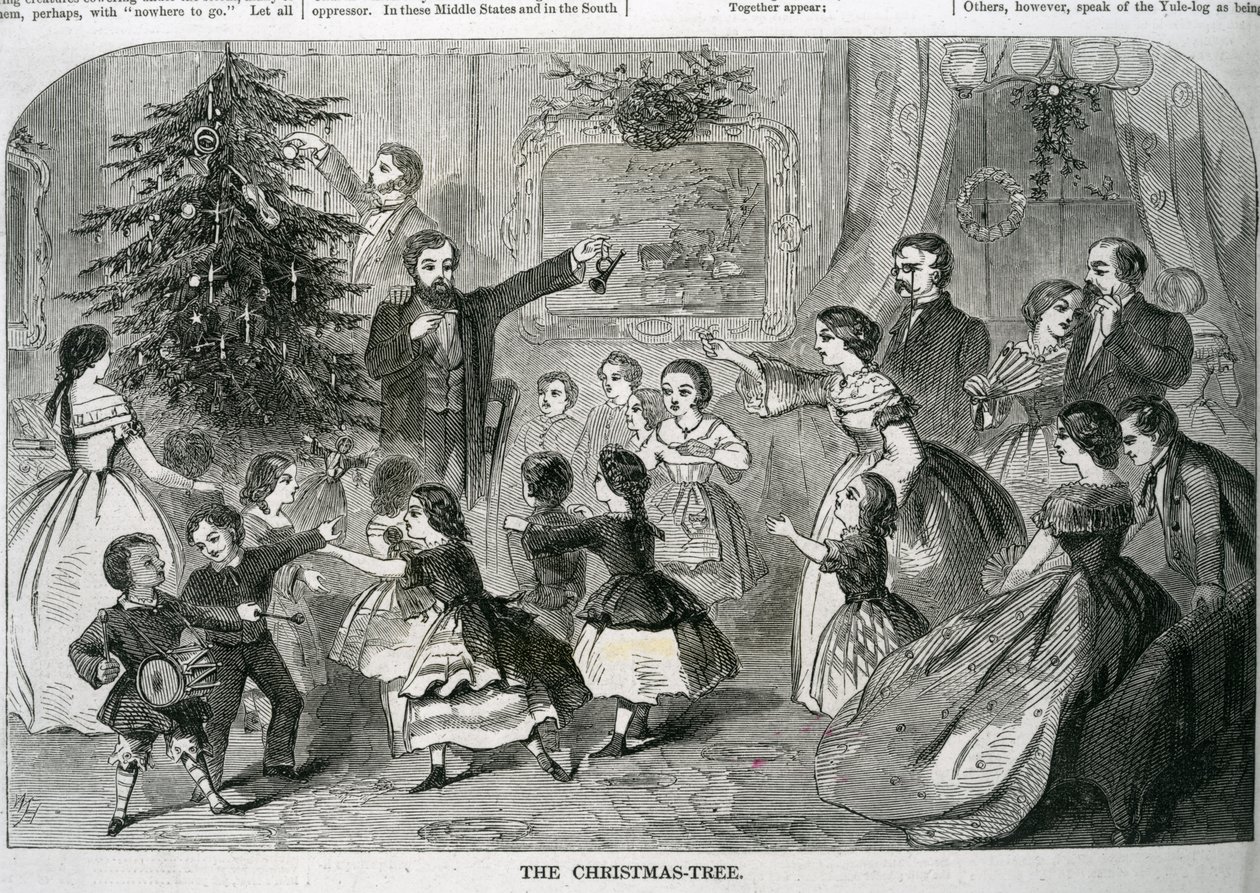 A árvore de Natal, ilustração de &39;Harper&39;s Weekly&39;, 1870 de American School