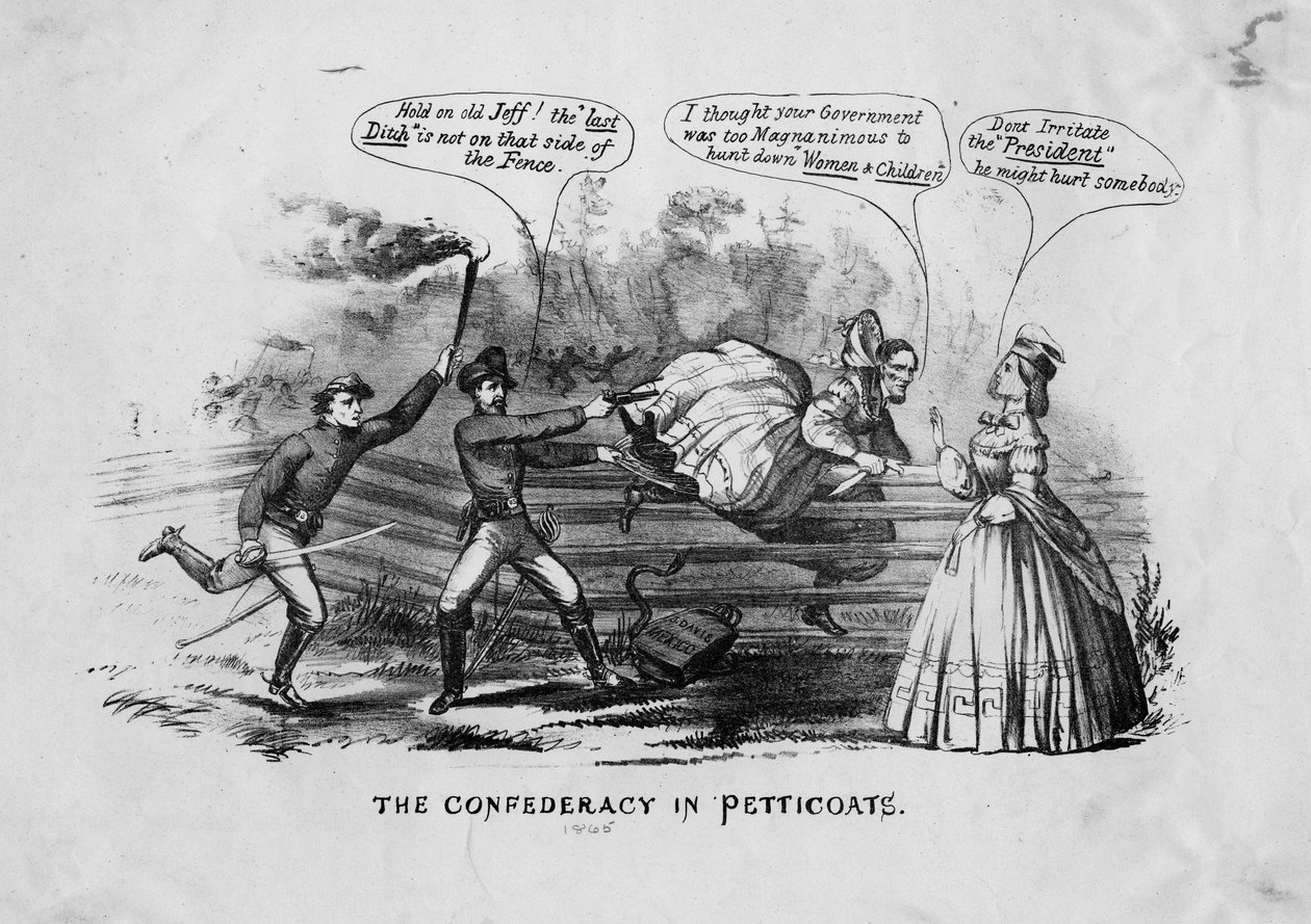 A Confederação em anáguas, c.1865 de American School
