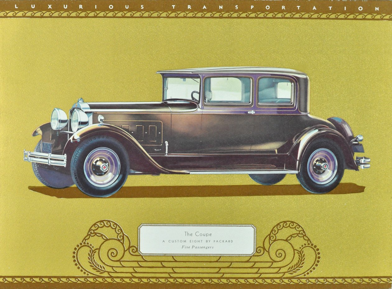 The Coupe, A Custom Eight by Packard, pub.1930 (litografia a cores) de American School