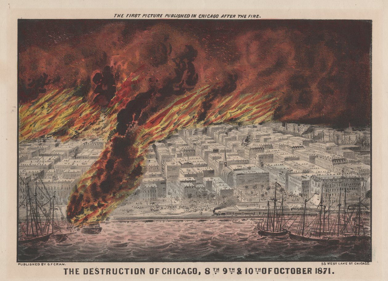 A Destruição de Chicago, 8, 9 e 10 de outubro de 1871, 1871 de American School
