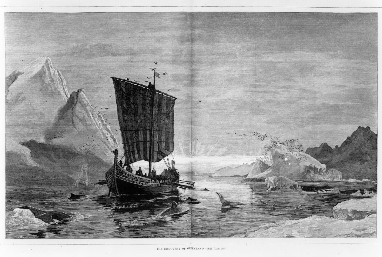 A descoberta da Groenlândia, de &39;Harper&39;s Weekly&39;, vol. 19 p.780-81, 1875 de American School