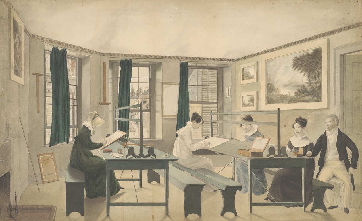 A aula de desenho, 1810-13 de American School