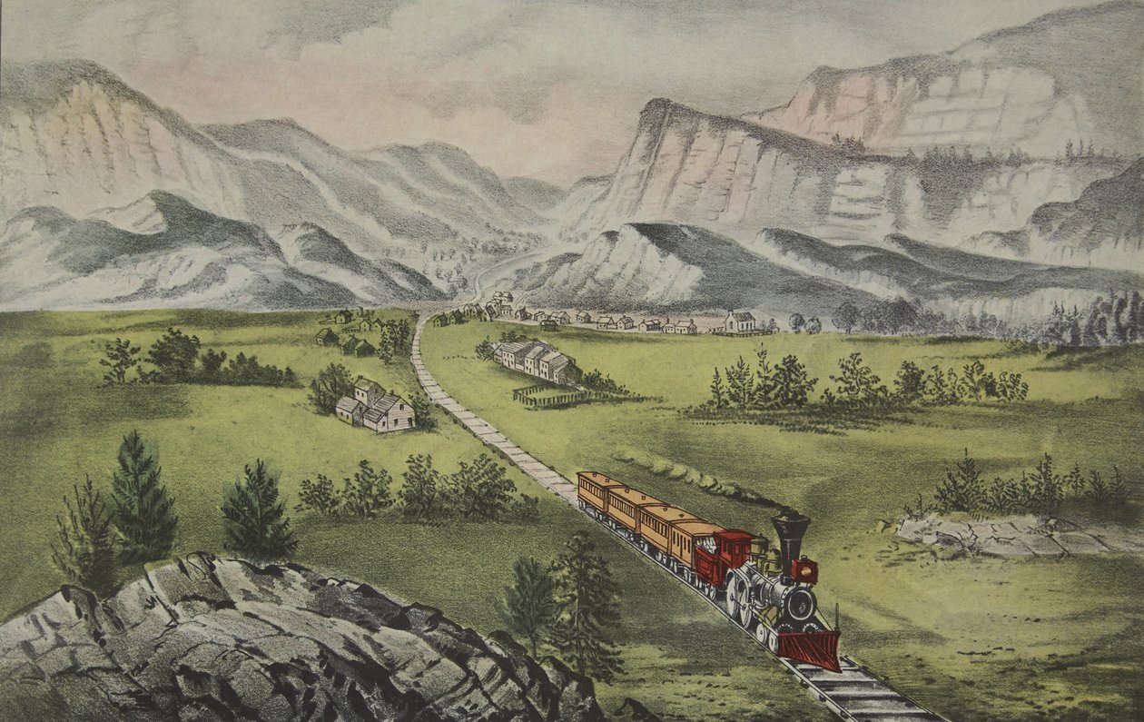 O Grande Oeste, pub. 1870, Currier & Ives de American School